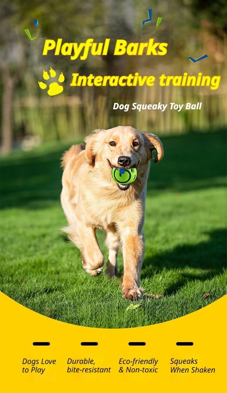 10cm Dog Squeaky Ball OPP Bag - Image 2