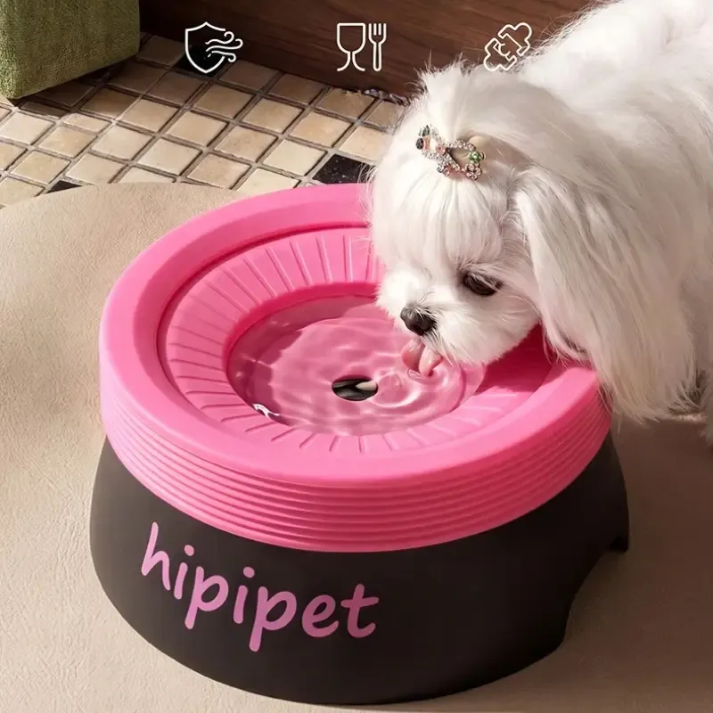 Pet Essential | Splash-Proof Non-Wet Mouth Water Bowl, Dogs and Cats Drink Freely and More Hygienically(GREEN 600ML) - Image 4