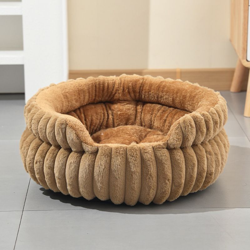 Notch Version Round Bed - Coffee, Size L: 60×60×15cm - Image 8