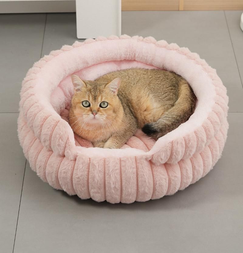 Notch Version Round Bed - Coffee, Size L: 60×60×15cm - Image 11